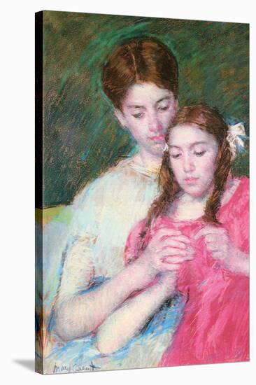 Woman and Girl-Mary Cassatt-Stretched Canvas