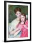 Woman and Girl-Mary Cassatt-Framed Art Print