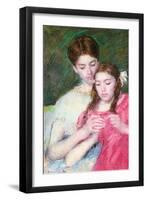 Woman and Girl-Mary Cassatt-Framed Art Print