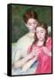 Woman and Girl-Mary Cassatt-Framed Stretched Canvas