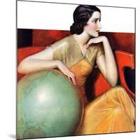 "Woman and Globe,"May 12, 1934-Wladyslaw Benda-Mounted Giclee Print