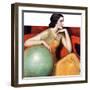 "Woman and Globe,"May 12, 1934-Wladyslaw Benda-Framed Giclee Print