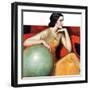 "Woman and Globe,"May 12, 1934-Wladyslaw Benda-Framed Giclee Print