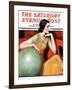 "Woman and Globe," Saturday Evening Post Cover, May 12, 1934-Wladyslaw Benda-Framed Giclee Print