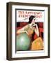 "Woman and Globe," Saturday Evening Post Cover, May 12, 1934-Wladyslaw Benda-Framed Giclee Print