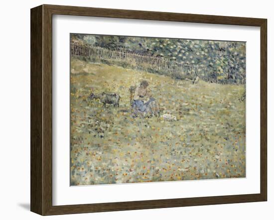 Woman and Goat-Frederick Carl Frieseke-Framed Giclee Print