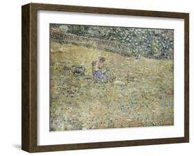 Woman and Goat-Frederick Carl Frieseke-Framed Giclee Print