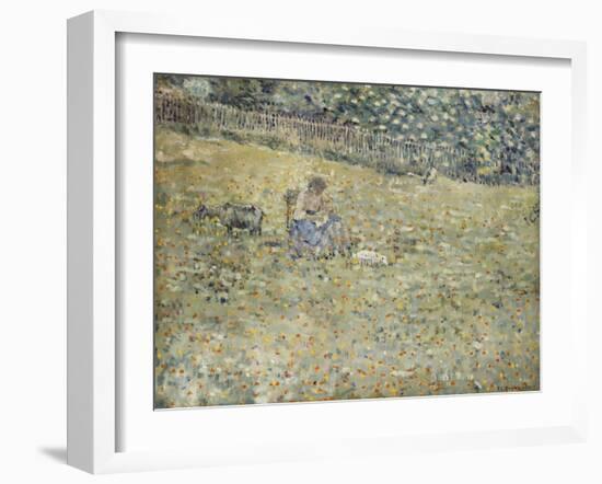 Woman and Goat-Frederick Carl Frieseke-Framed Giclee Print