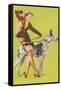 Woman and Great Dane-null-Framed Stretched Canvas