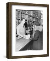 Woman and Grocer-Philip Gendreau-Framed Photographic Print