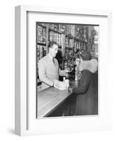 Woman and Grocer-Philip Gendreau-Framed Photographic Print