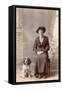 Woman and Her Cocker Spaniel-null-Framed Stretched Canvas