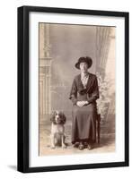 Woman and Her Cocker Spaniel-null-Framed Photographic Print