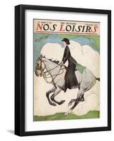 Woman and Her Daughter Go out for a Ride on Their Horses-Stanley Lloyd-Framed Photographic Print