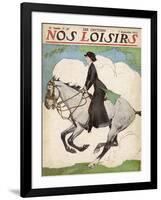 Woman and Her Daughter Go out for a Ride on Their Horses-Stanley Lloyd-Framed Premium Photographic Print