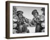 Woman and Her Daughter Sharing Interest in Motorcycle Racing-Sam Shere-Framed Photographic Print