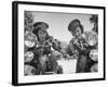 Woman and Her Daughter Sharing Interest in Motorcycle Racing-Sam Shere-Framed Photographic Print