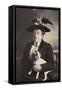 Woman and Her Little Jack Russell-null-Framed Stretched Canvas