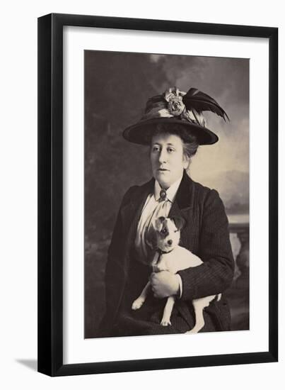 Woman and Her Little Jack Russell-null-Framed Photographic Print