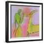 Woman and Impala-Marie Bertrand-Framed Giclee Print