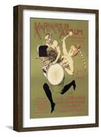 Woman and Pan with Drum-Carsten Ravn-Framed Art Print