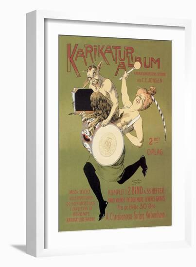 Woman and Pan with Drum-Carsten Ravn-Framed Art Print