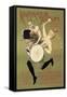 Woman and Pan with Drum-Carsten Ravn-Framed Stretched Canvas