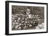 Woman and Pekingese Dog-null-Framed Photographic Print