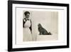 Woman and Pekingese Dog-null-Framed Photographic Print