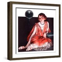 "Woman and Phonograph,"March 21, 1925-Pearl L. Hill-Framed Giclee Print