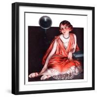 "Woman and Phonograph,"March 21, 1925-Pearl L. Hill-Framed Giclee Print