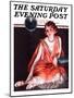 "Woman and Phonograph," Saturday Evening Post Cover, March 21, 1925-Pearl L. Hill-Mounted Giclee Print