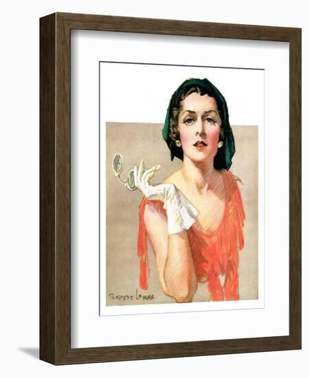 "Woman and Pince Nez,"January 16, 1932-Tempest Inman-Framed Giclee Print