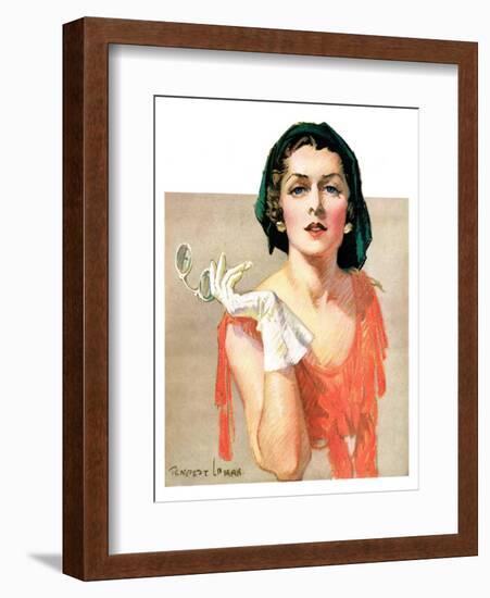 "Woman and Pince Nez,"January 16, 1932-Tempest Inman-Framed Giclee Print