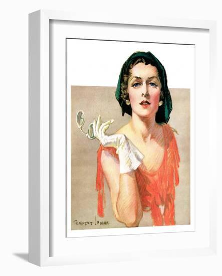 "Woman and Pince Nez,"January 16, 1932-Tempest Inman-Framed Giclee Print