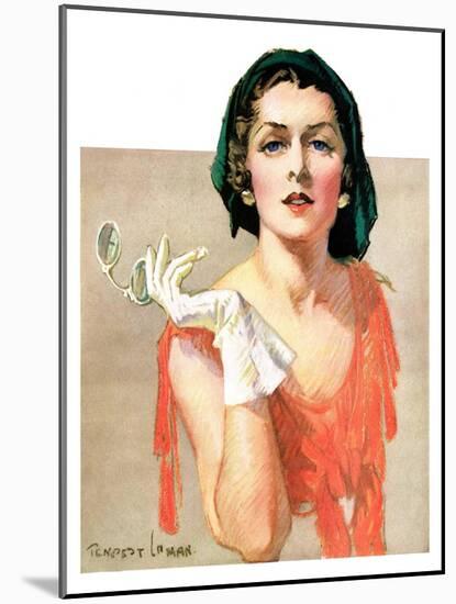 "Woman and Pince Nez,"January 16, 1932-Tempest Inman-Mounted Giclee Print