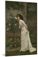 Woman and Roses, 1879 (Oil on Canvas)-Auguste Toulmouche-Mounted Giclee Print