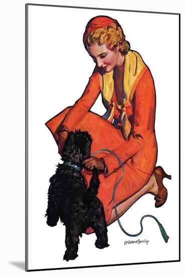 "Woman and Scottie,"April 16, 1932-McClelland Barclay-Mounted Giclee Print