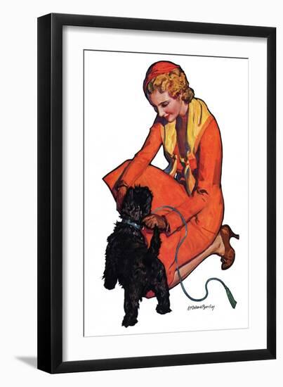 "Woman and Scottie,"April 16, 1932-McClelland Barclay-Framed Premium Giclee Print