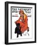 "Woman and Scottie," Saturday Evening Post Cover, April 16, 1932-McClelland Barclay-Framed Giclee Print