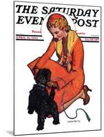 "Woman and Scottie," Saturday Evening Post Cover, April 16, 1932-McClelland Barclay-Mounted Giclee Print