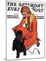 "Woman and Scottie," Saturday Evening Post Cover, April 16, 1932-McClelland Barclay-Mounted Giclee Print