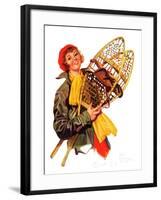 "Woman and Snowshoes,"February 8, 1936-Henrietta McCaig Starret-Framed Giclee Print