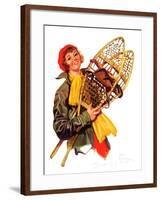 "Woman and Snowshoes,"February 8, 1936-Henrietta McCaig Starret-Framed Giclee Print