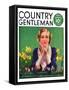 "Woman and Spring Flower," Country Gentleman Cover, April 1, 1934-null-Framed Stretched Canvas