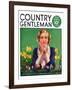 "Woman and Spring Flower," Country Gentleman Cover, April 1, 1934-null-Framed Giclee Print