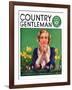 "Woman and Spring Flower," Country Gentleman Cover, April 1, 1934-null-Framed Giclee Print