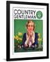 "Woman and Spring Flower," Country Gentleman Cover, April 1, 1934-null-Framed Giclee Print