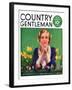 "Woman and Spring Flower," Country Gentleman Cover, April 1, 1934-null-Framed Giclee Print