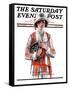 "Woman and Trophy," Saturday Evening Post Cover, September 1, 1923-Pearl L. Hill-Framed Stretched Canvas